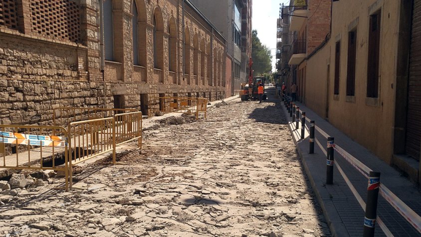 Les obres del carrer Jacint Verdaguer aquest divendres