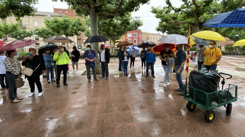 Imatge d'una de les concentracions de Tàrrega per la Independència que s'han fet després del confinament