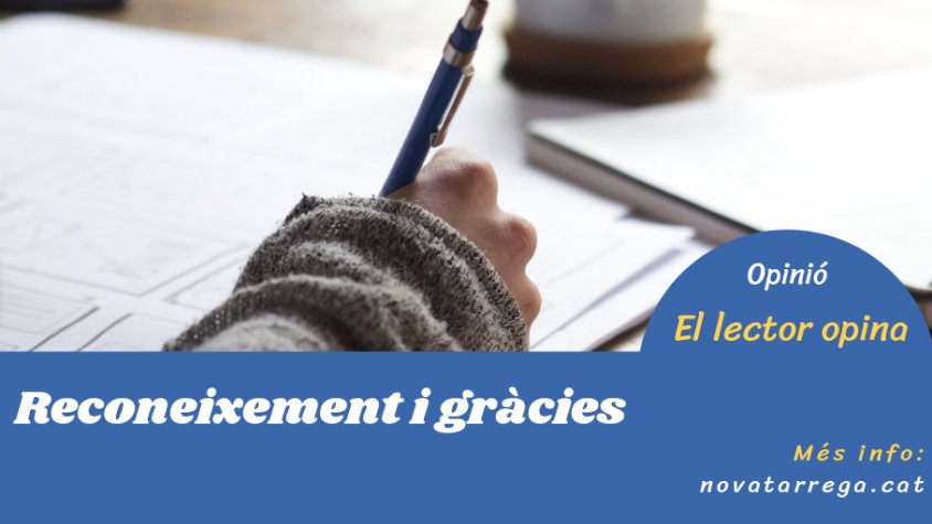 Una lectora fa un reconeixement a 'Opinió'