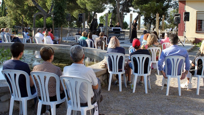 Imatge del concert d'ahir a la tarda a la plaça de l'Estanyol