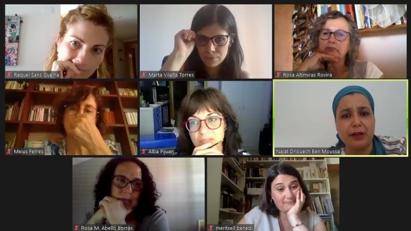 Imatge de la reunió telemàtica celebrada ahir a la tarda
