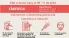 Nova campanya de donació de sang a Tàrrega els dies 10 i 11 de juliol