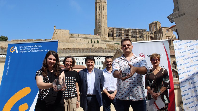 Els guardonats durant l'entrega dels premis aquest matí