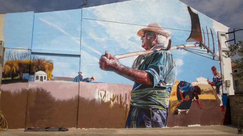 Aquest és l'aspecte que presenta el mural un cop acabat