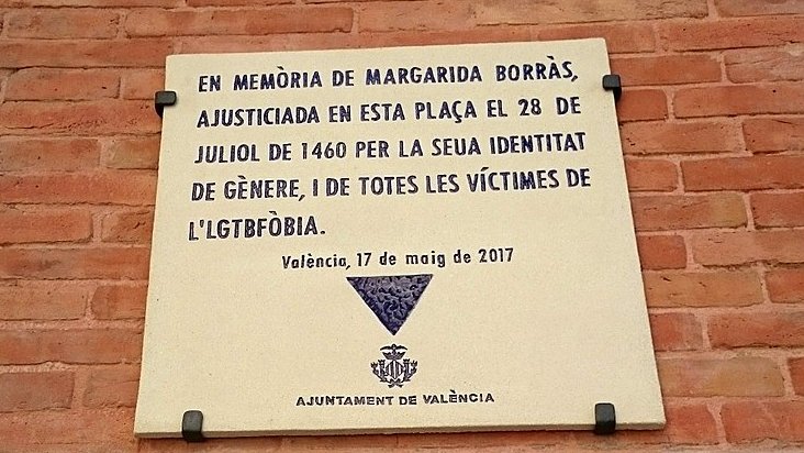 Placa en honor a Margarida Borràs