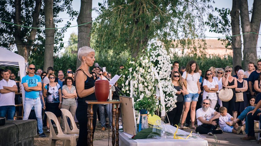 Una cerimònia de comiat organitzada per Agraïments a l'Era de la Fuliola en una imatge d'arxiu
