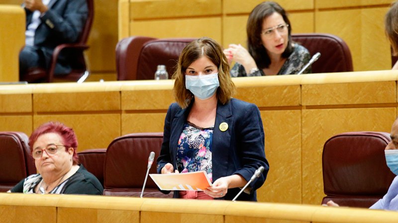 Sara Bailac durant la seva intervenció ahir al Senat