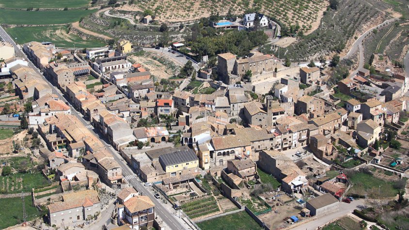Vista aèria del poble de Claravalls