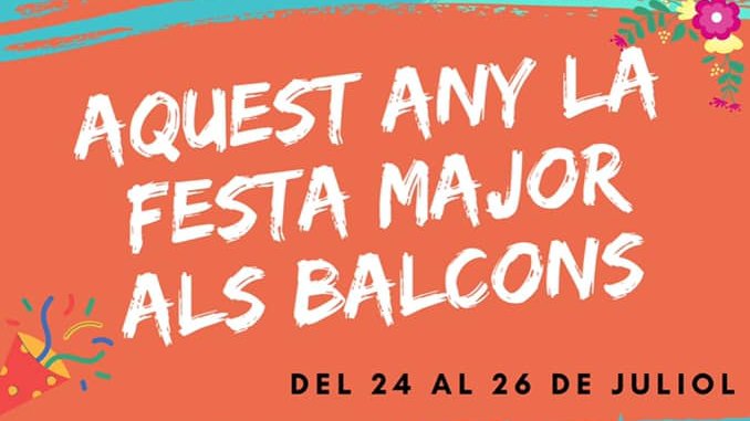 El cartell amb el qual la comissió de festes anima a guarnir els balcons