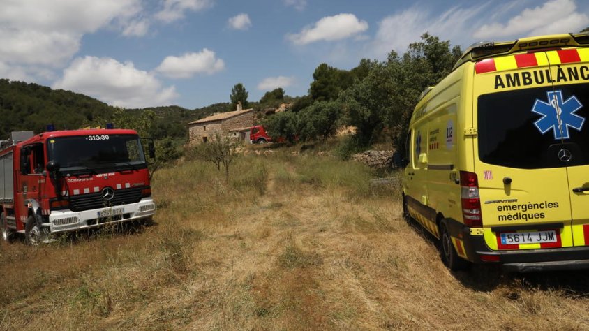 Bombers i ambulància, en un dels últims accidents mortals de tractor, el 3 de juny a Maials