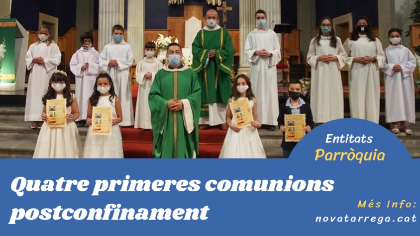 La primeres comuncions celebrades després del confinament, a 'Entitats'
