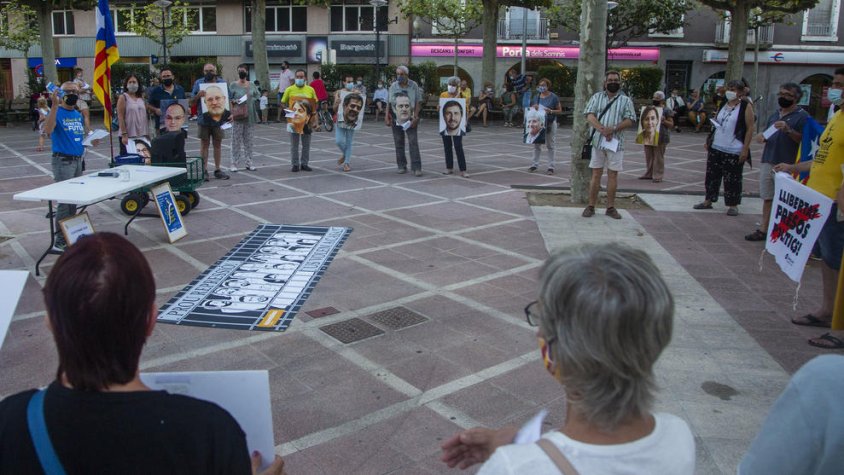 Imatge de la concentració que es va fer ahir a la plaça del Carme / Segre