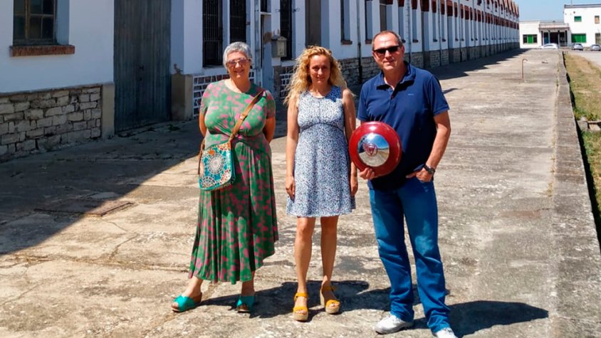 Glòria Jové Monclús, Roser Miarnau Pomés i Jaume Espinagosa al Museu Trepat