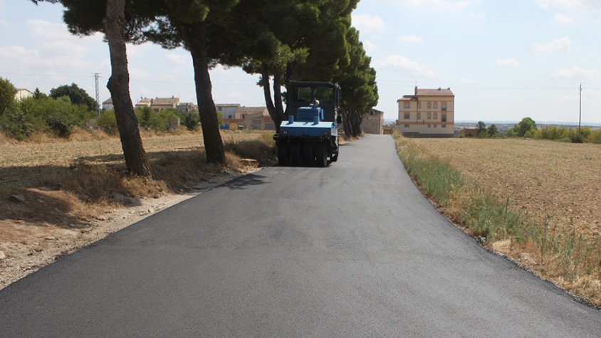 Les obres d'asfaltatge del vial