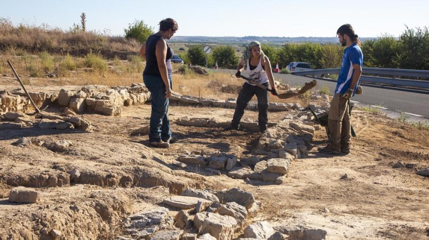 Vista de les excavacions a la vila romana de Verdú