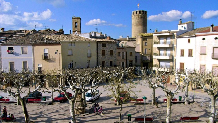 Plaça de Verdú des del Museu de les Joguines