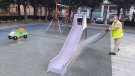 L'Ajuntament de Tàrrega intensifica els treballs de desinfecció dels parcs de jocs infantils per reforçar la prevenció contra la Covid-19