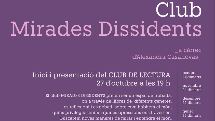 El cartell del nou club de lectura