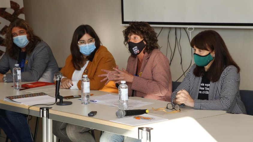 La consellera d’Agricultura, Teresa Jordà, durant la seua intervenció a les jornades a Alfarràs