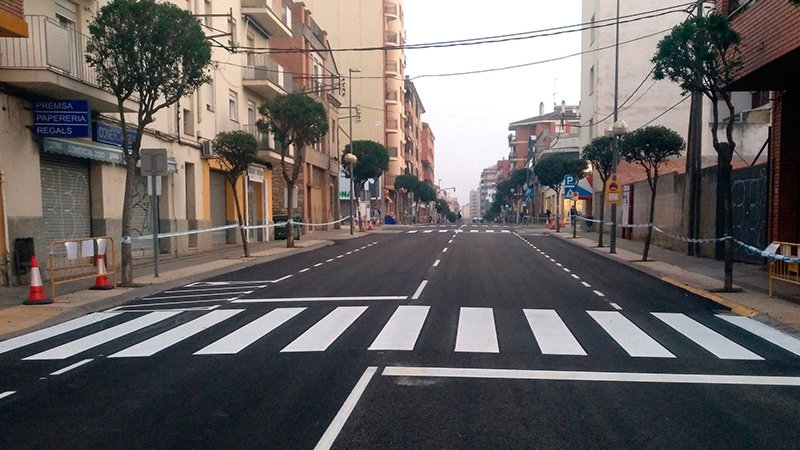 L'aspecte que tenia ahir el tram on ja s'ha actuat