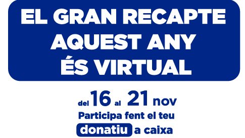 Tàrrega, preparada per al Gran Recapte d'Aliments, enguany virtual
