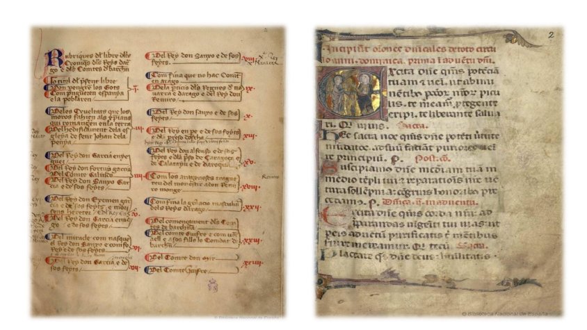 Sabíeu que... a la Biblioteca Nacional d'Espanya es conserven dos manuscrits medievals procedents del castell de Guimerà?