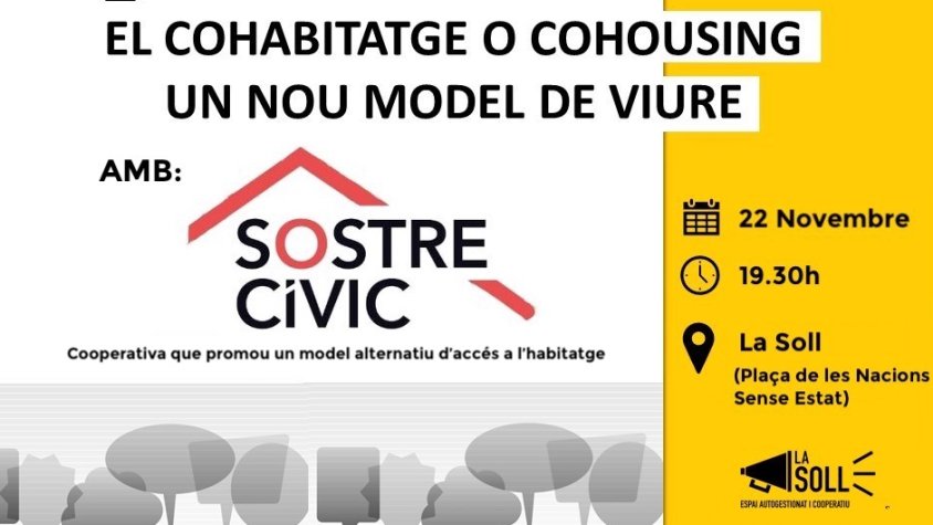 La Soll i Marea Pensionista organitzen una xerrada sobre Cohabitage