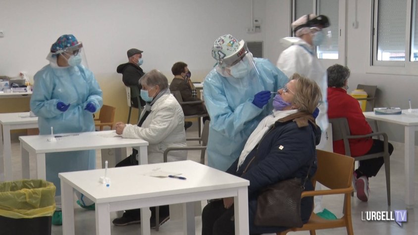 Imatge del cribratge poblacional que es va fer a Agramunt fa un parell de setmanes