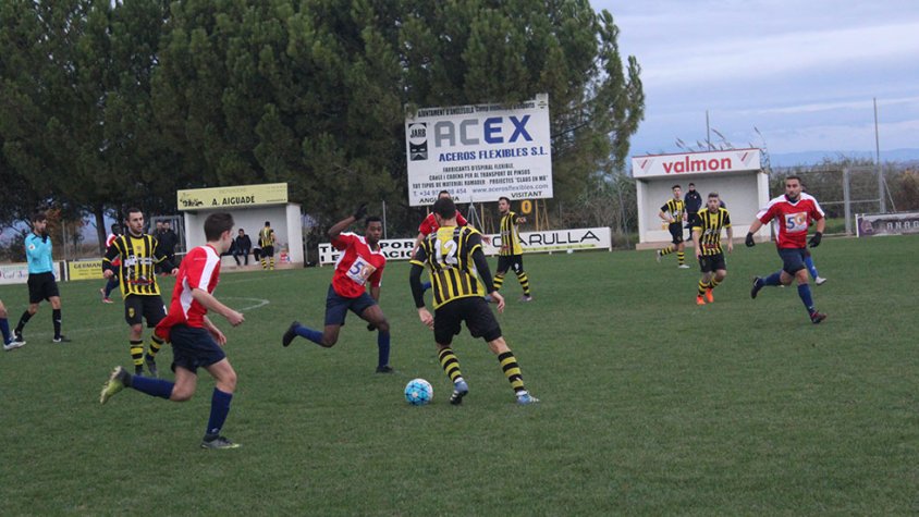 Un moment del partit contra el Guissona