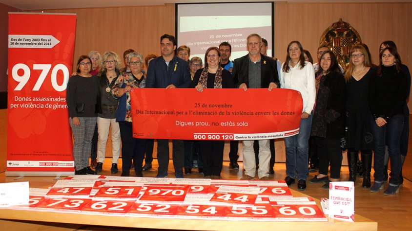 Aquest matí s'ha presentat la campanya "Digues prou no estàs sola" 2018