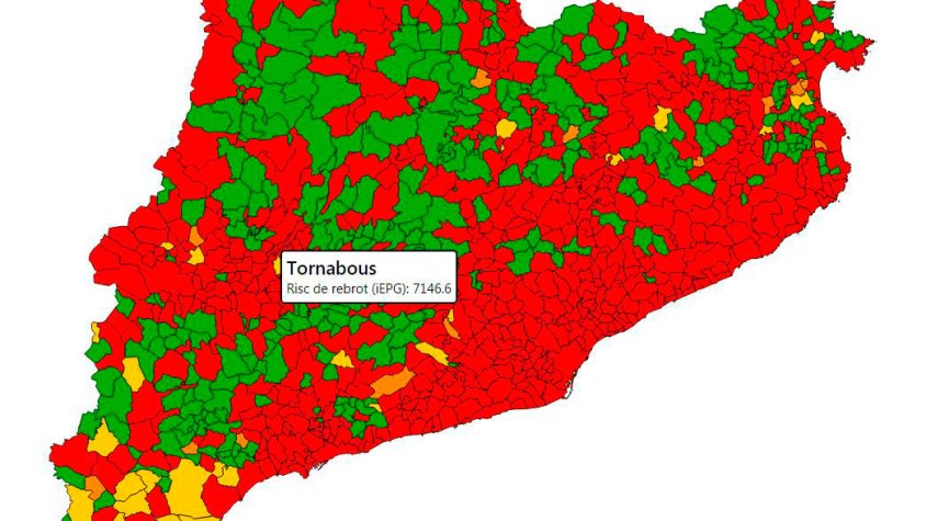 El perill de rebrot d'aquest dimecres de Tornabous