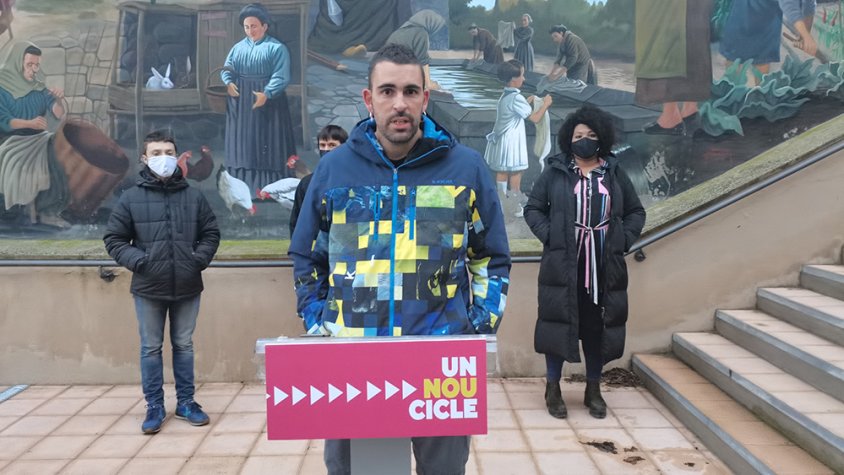 Sebastià Mata durant la seva intervenció en l'acte