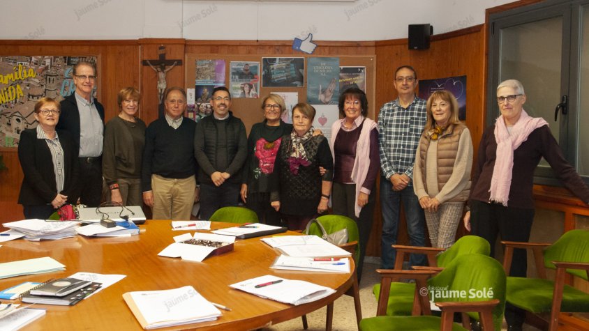 Imatge d'arxiu de membres de la Junta de Càritas a Tàrrega