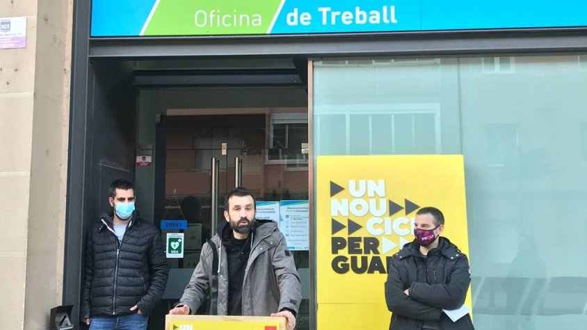 Imatge de l'acte que la CUP va fer a Tàrrega