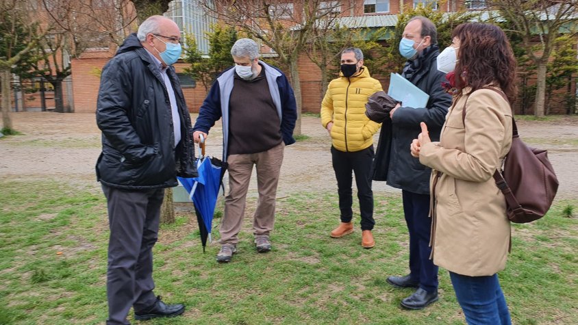 Imatge de la visita que el Departament d'Educació ha compartit a les xarxes