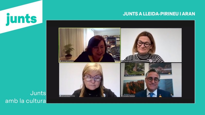 Imatge de l'acte telemàtic de Junts sobre la cultura