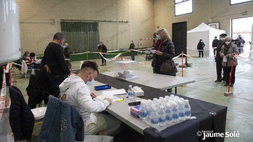 Imatge de la jornada electoral d'ahir