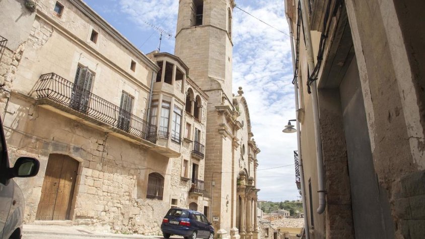 Imatge del centre històric de Maldà, on hi ha 57 cases buides