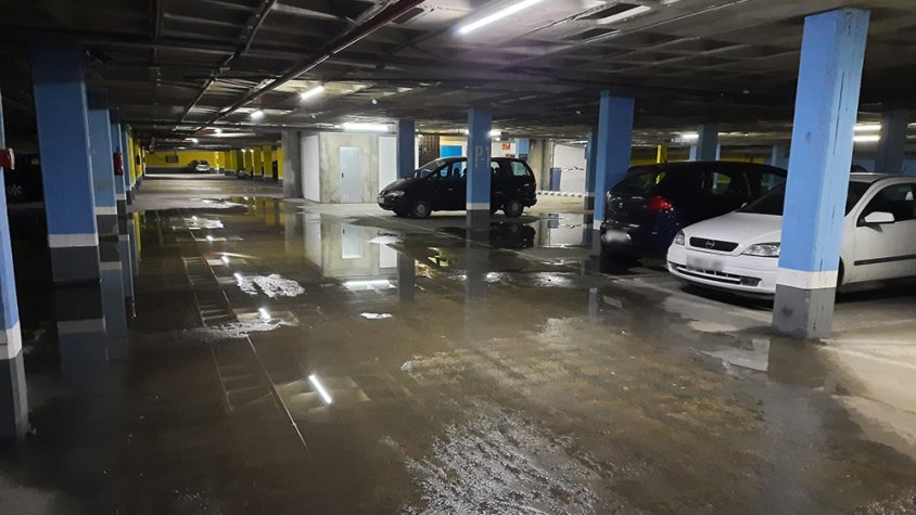 L'estat del pàrquing la setmana passada, quan feia almenys deu dies que no plovia