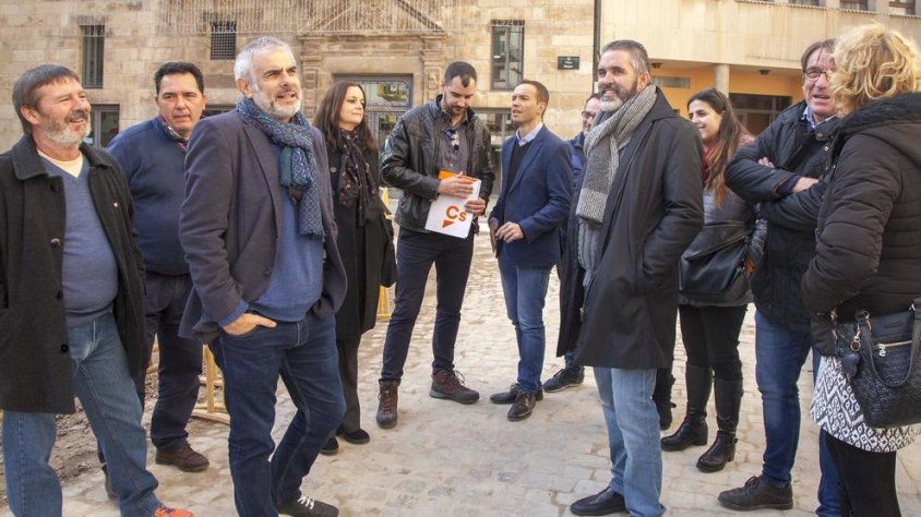 Carrizosa i el diputat per Lleida Jorge Soler van visitar Tàrrega acompanyats del grup local del partit