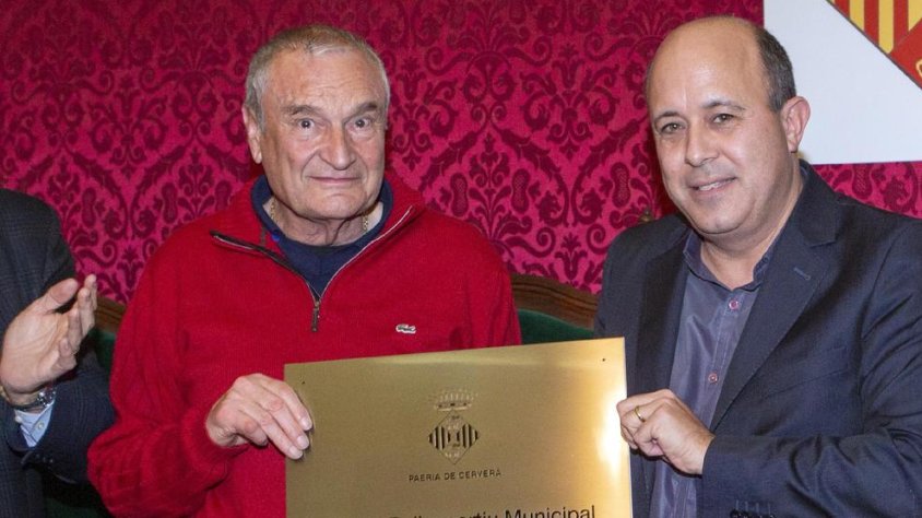 Cervera el va homenatjar com a impulsor dels valors de l'esport