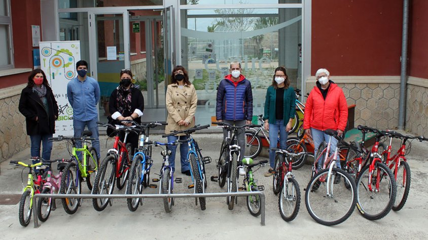 Imatge de la donació de bicicletes de l'any passat