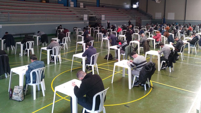 Un moment de les proves que s'han fet aquest dimarts al Pavelló