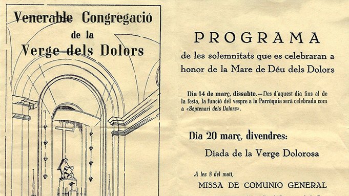 El programa de la Festa dels Dolors de l'any 1959