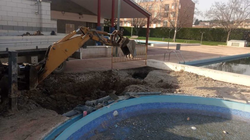 Les obres a la piscina que es duen a terme