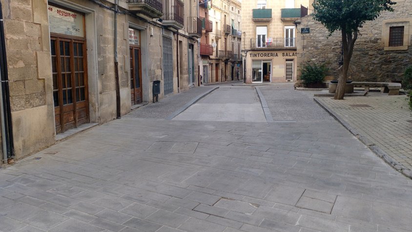 La zona on hi ha les lloses que es reposaran