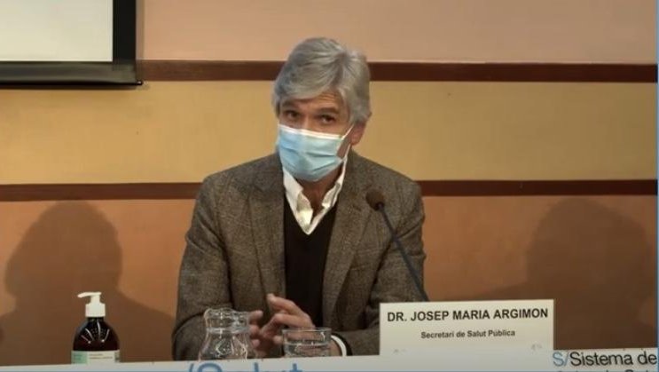 Josep Maria Argimon, ahir en la roda de premsa