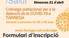 Tàrrega, primer municipi de Catalunya on es farà un cribratge massiu amb PCR d'automostra