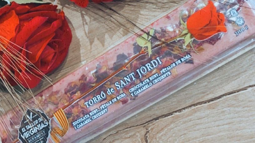 Imatge promocional del torró de Sant Jordi que ha ideat Virginias