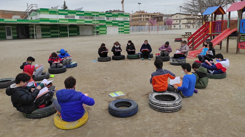 L'escola Maria-Mercè Marçal de Tàrrega impulsa la renovació del pati